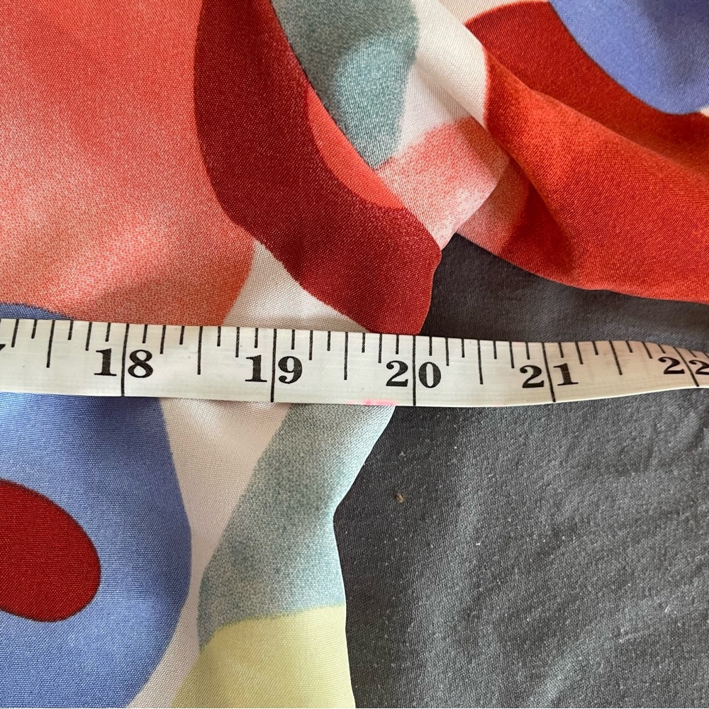 Abstract Red and Blue Button Down Shirt art to wear - Picture 3 of 3